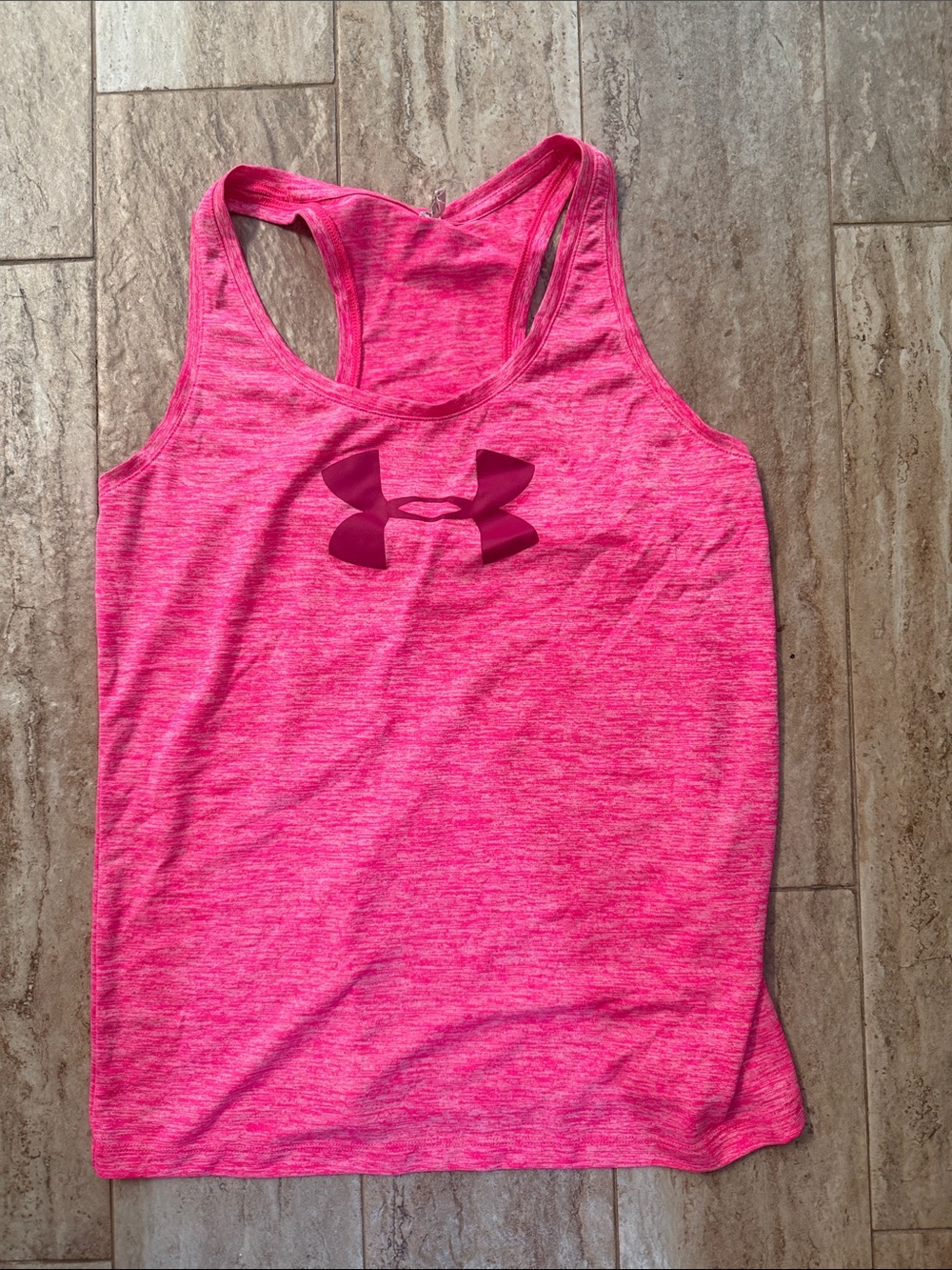 Under Armour Pink Heather Racerback Training Tank